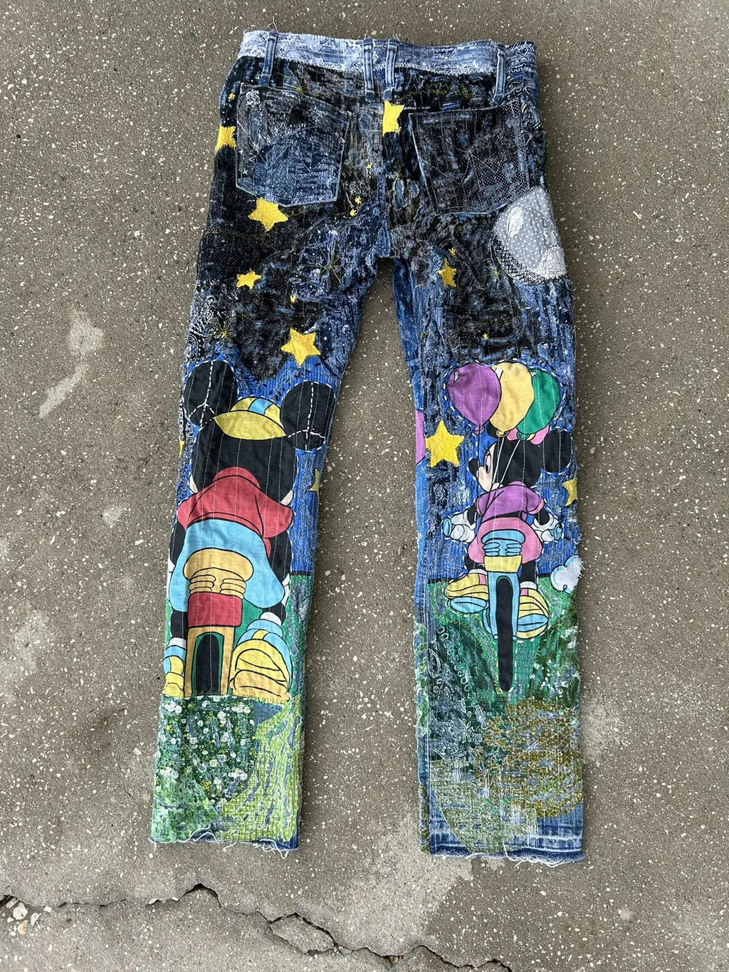34w Mickey and minnie denim