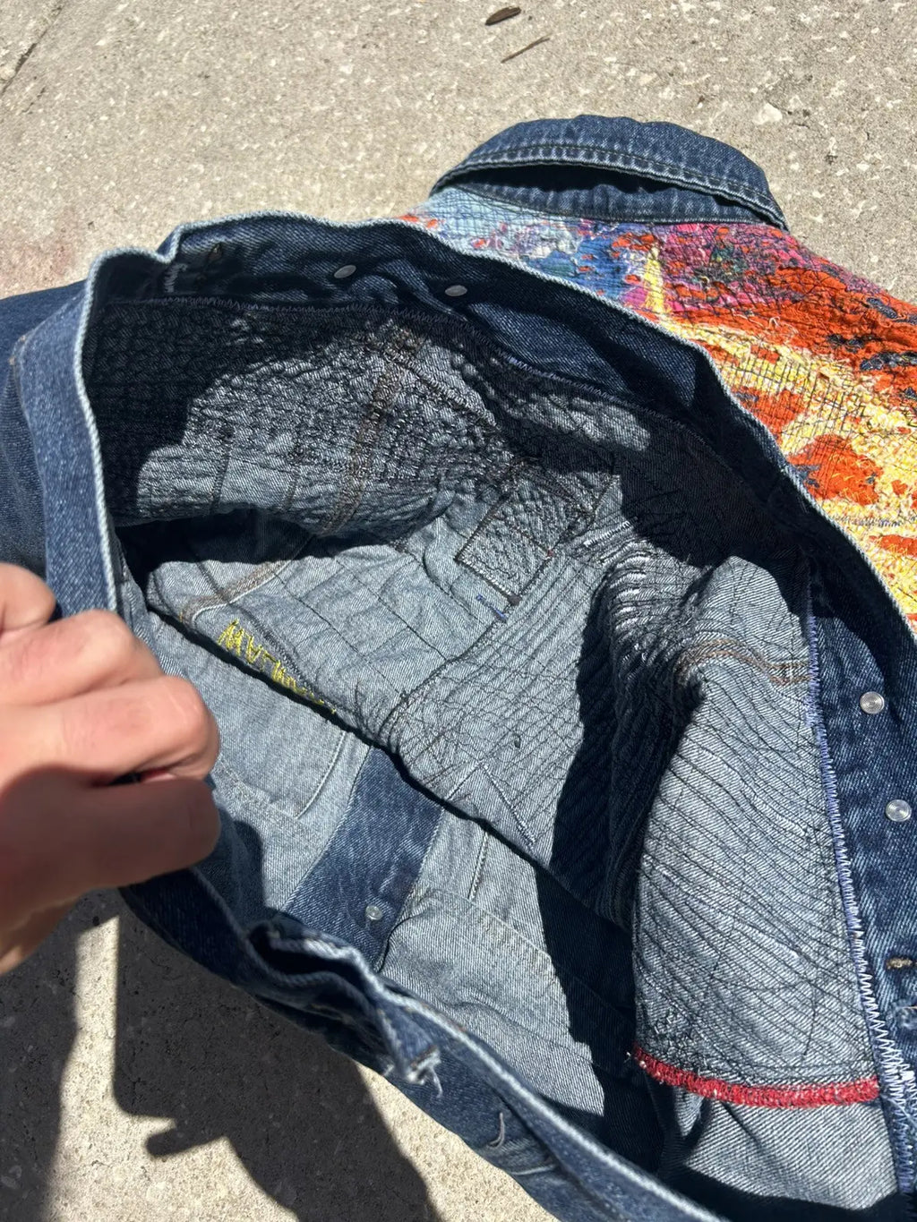 Lrg. Walmart sunset denim jacket