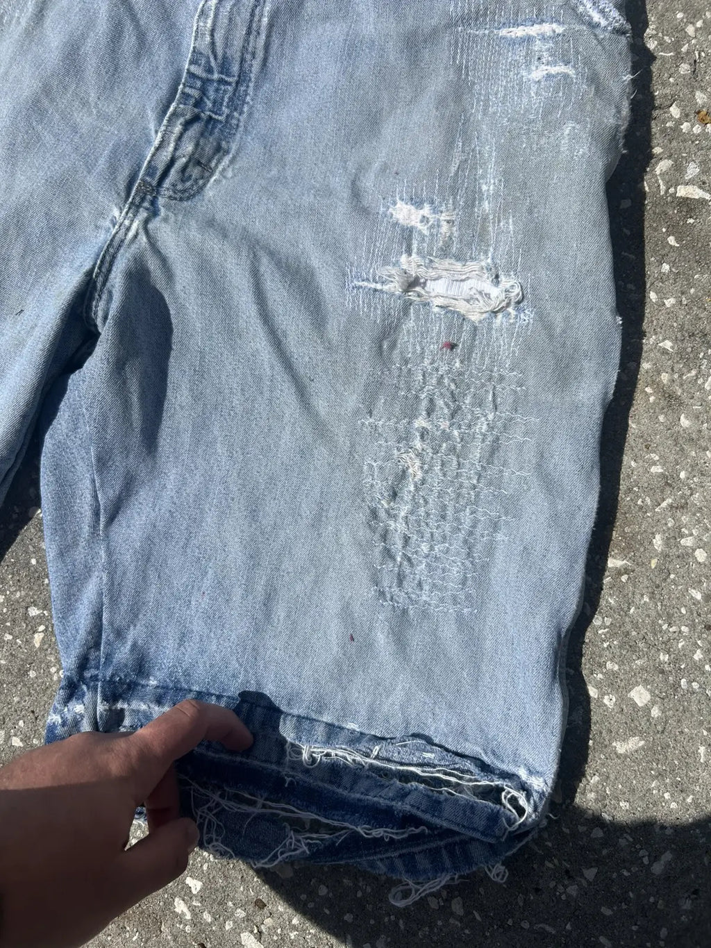 36w Repaired denim shorts
