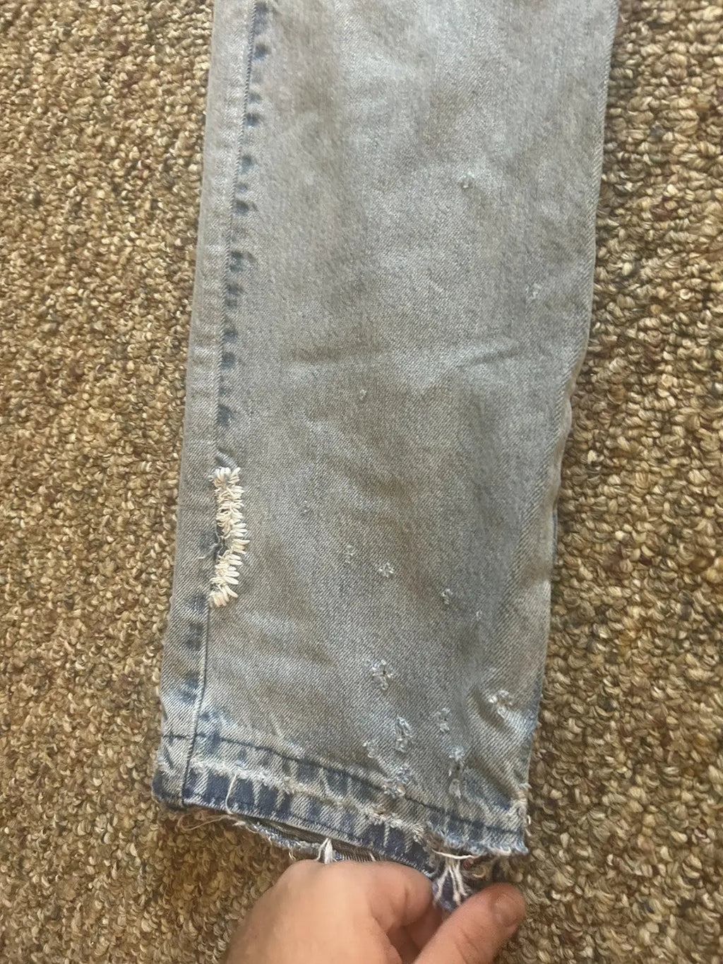 32w Quilted hearts denim