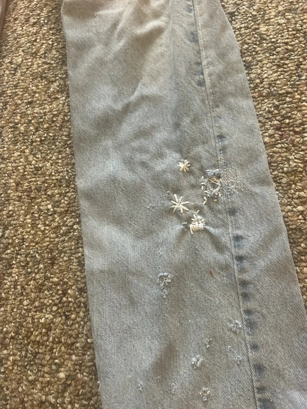 32w Quilted hearts denim