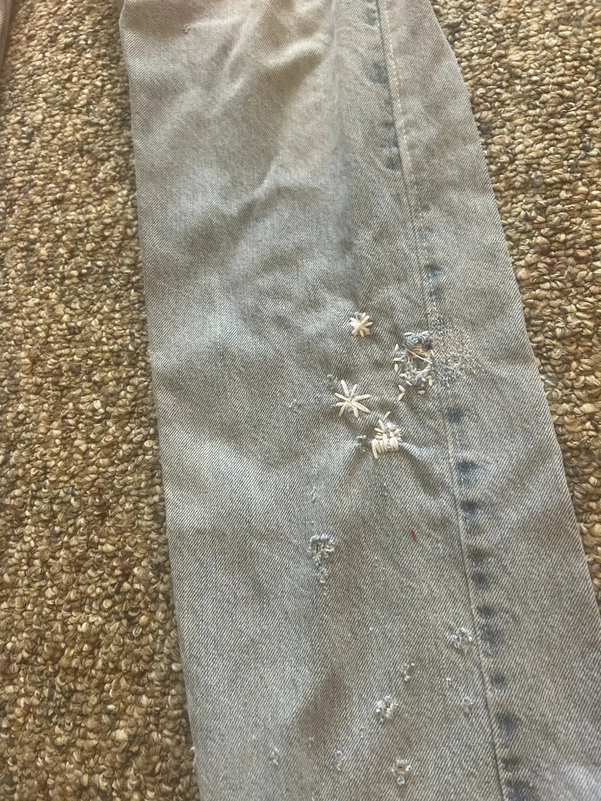 32w Quilted hearts denim