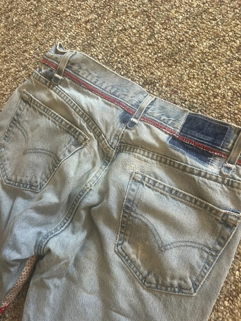 32w Quilted hearts denim