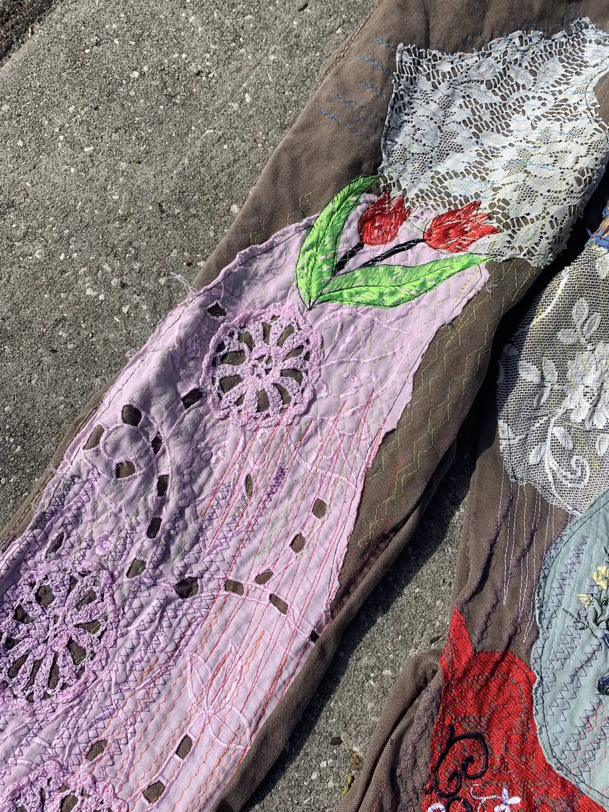 32w Patchwork carpenter pants