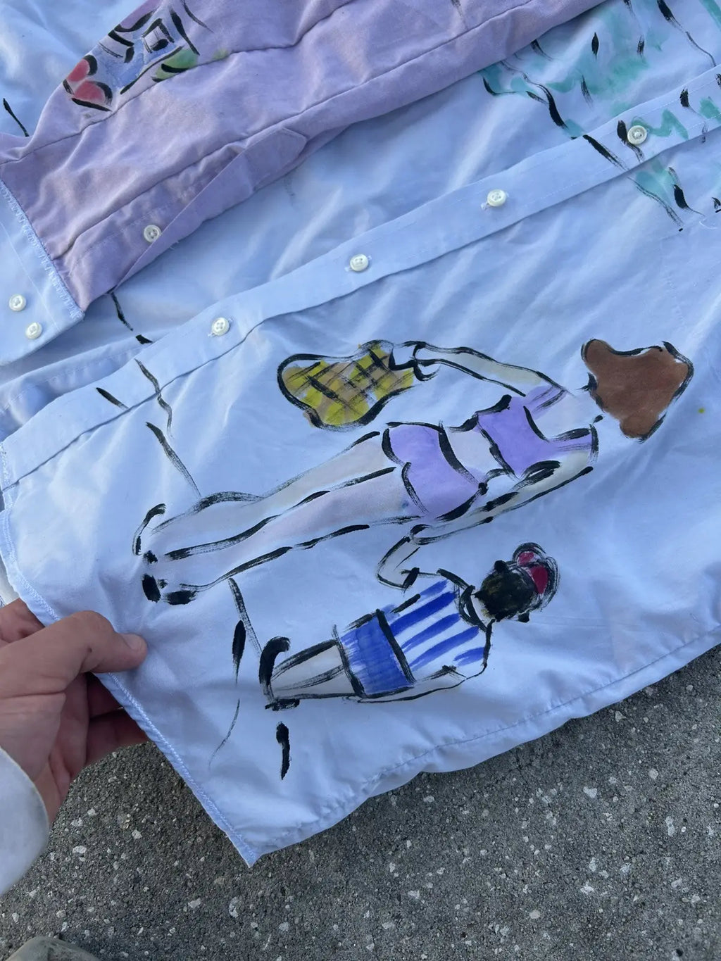 Lrg. patchwork beach shirt