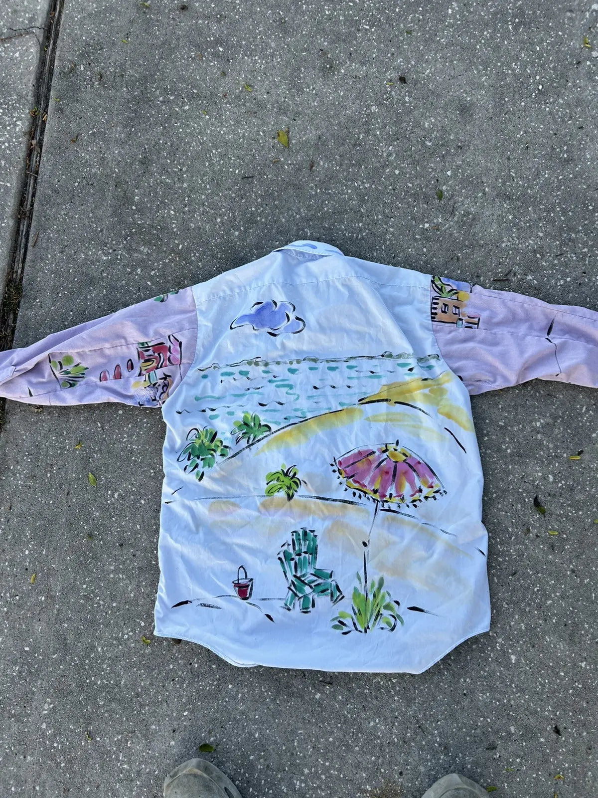 Lrg. patchwork beach shirt