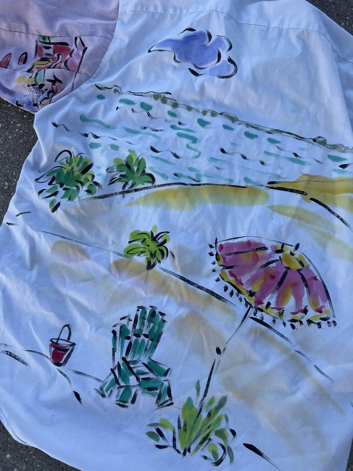 Lrg. patchwork beach shirt