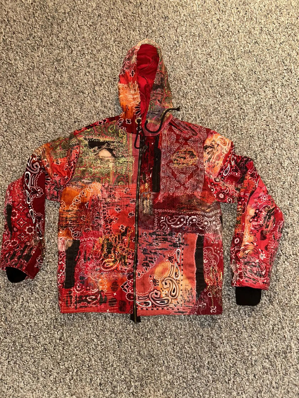Med. Distressed bandana work jacket