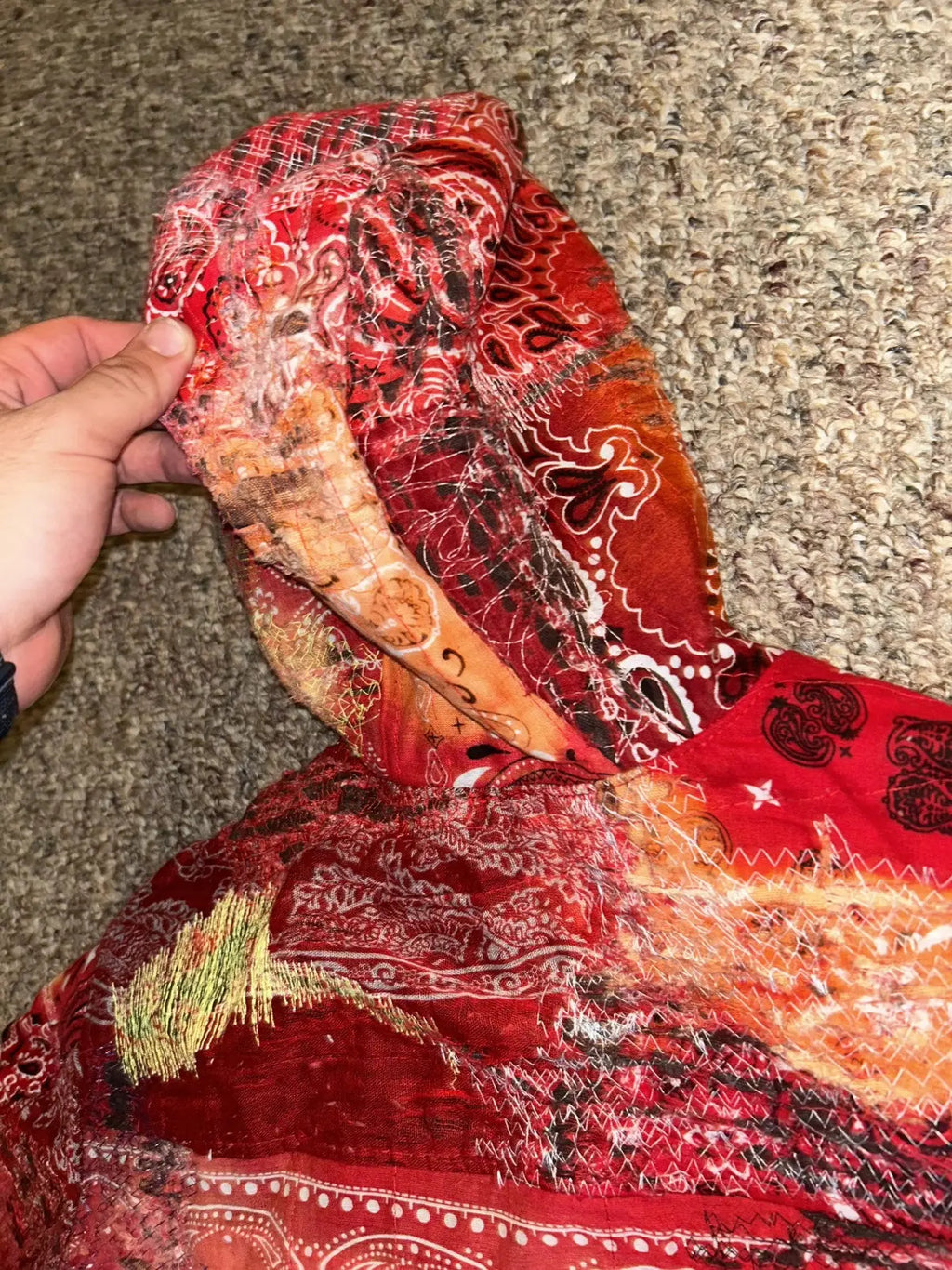 Med. Distressed bandana work jacket