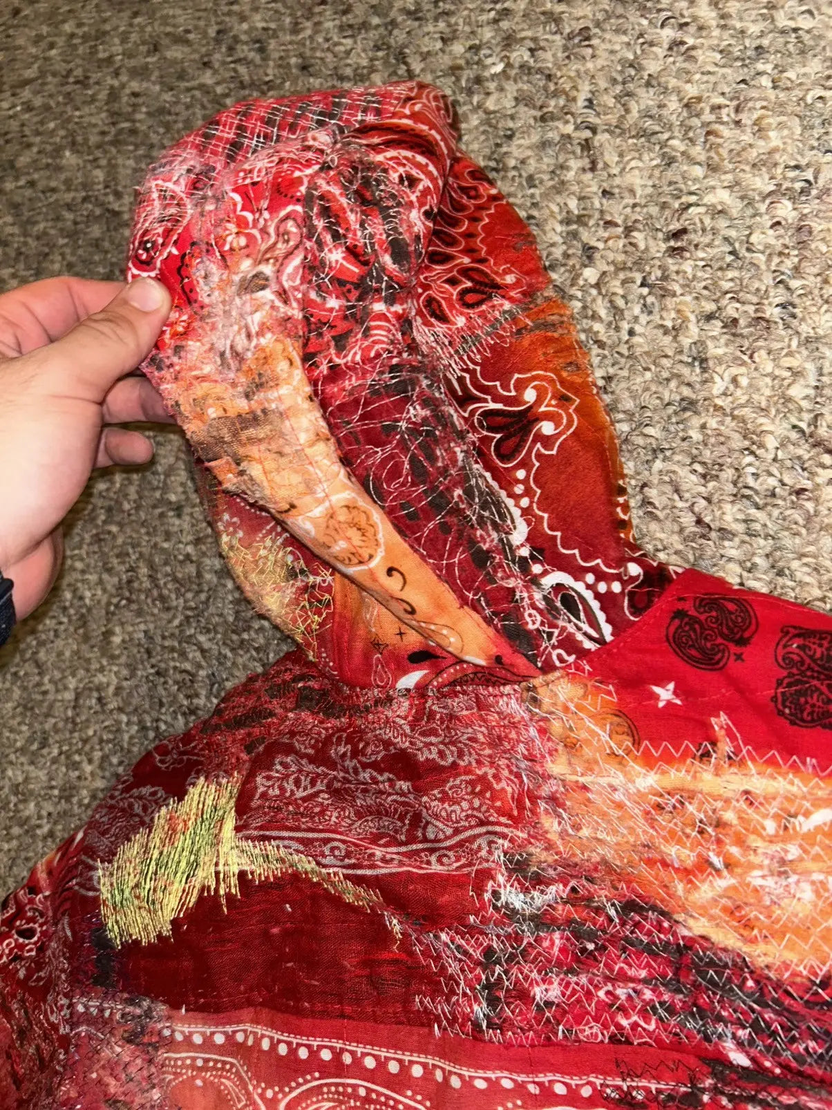 Med. Distressed bandana work jacket