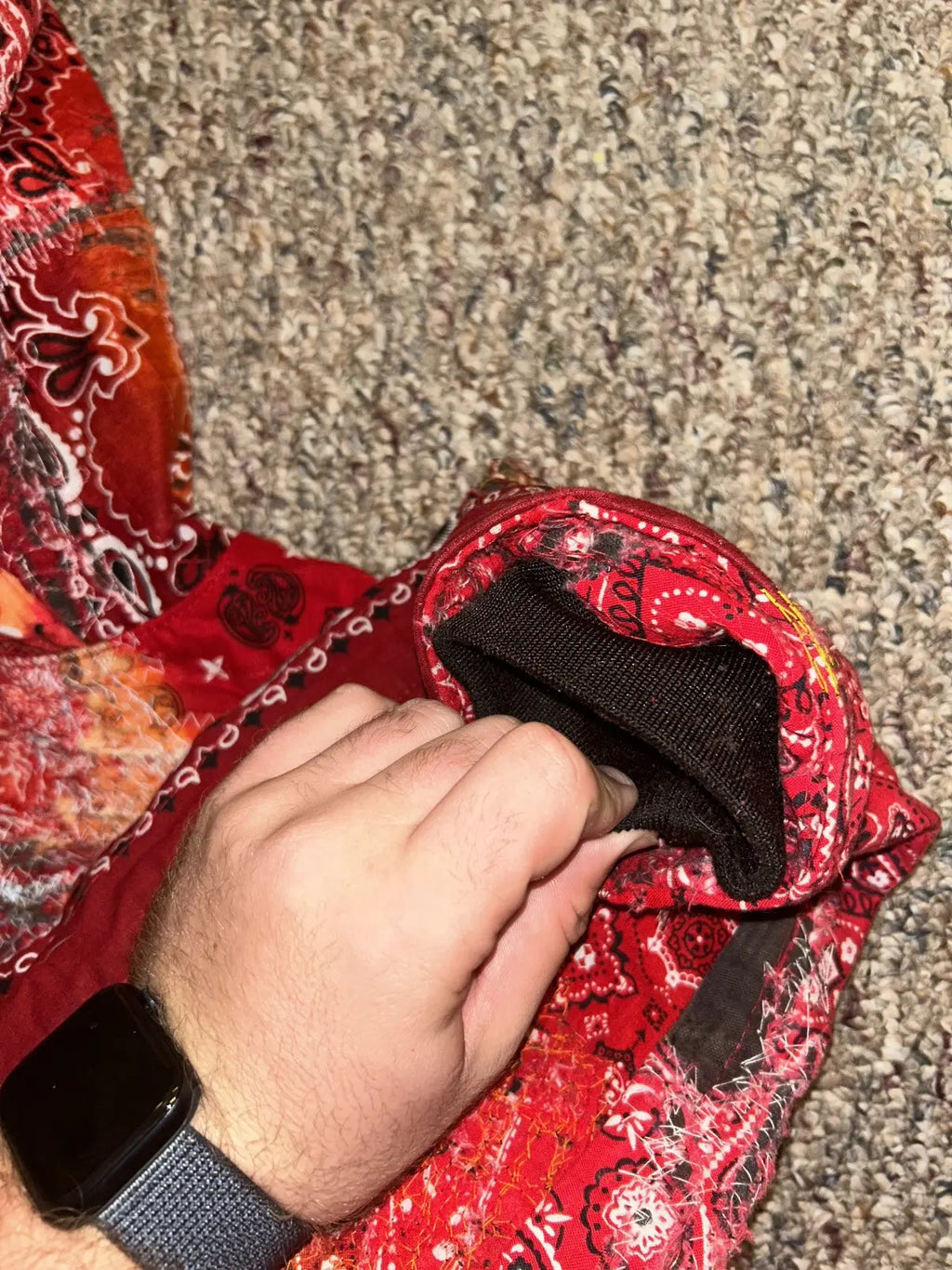 Med. Distressed bandana work jacket