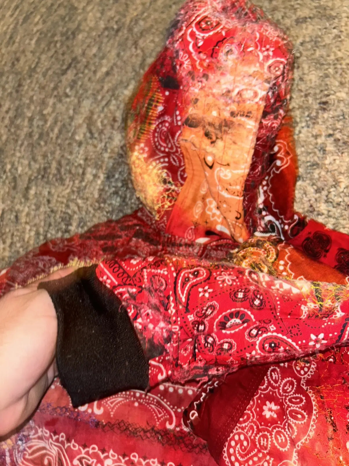 Med. Distressed bandana work jacket