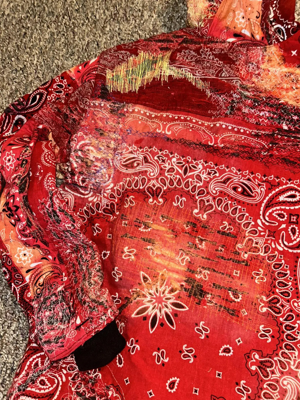 Med. Distressed bandana work jacket