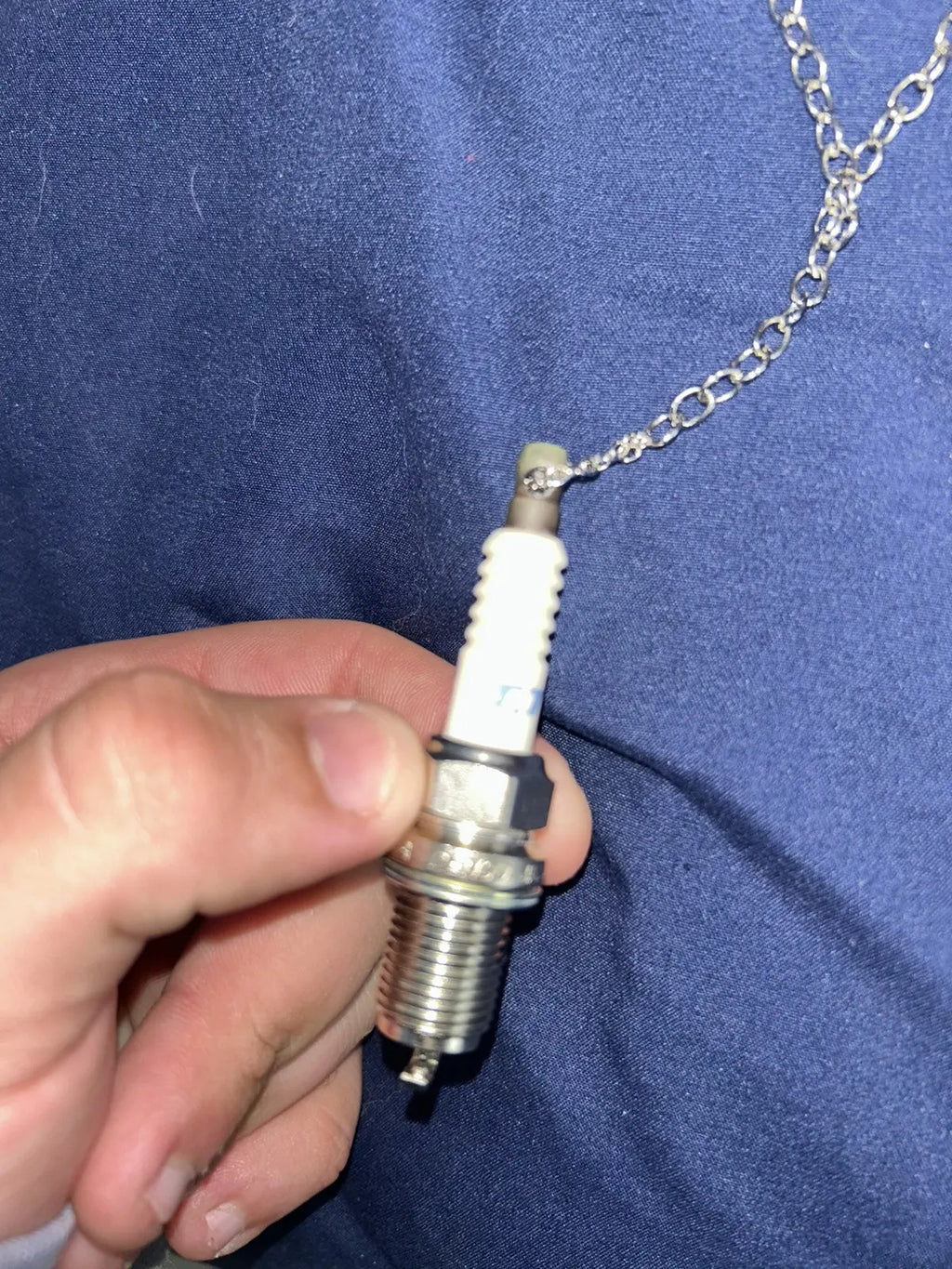 Spark plug necklace