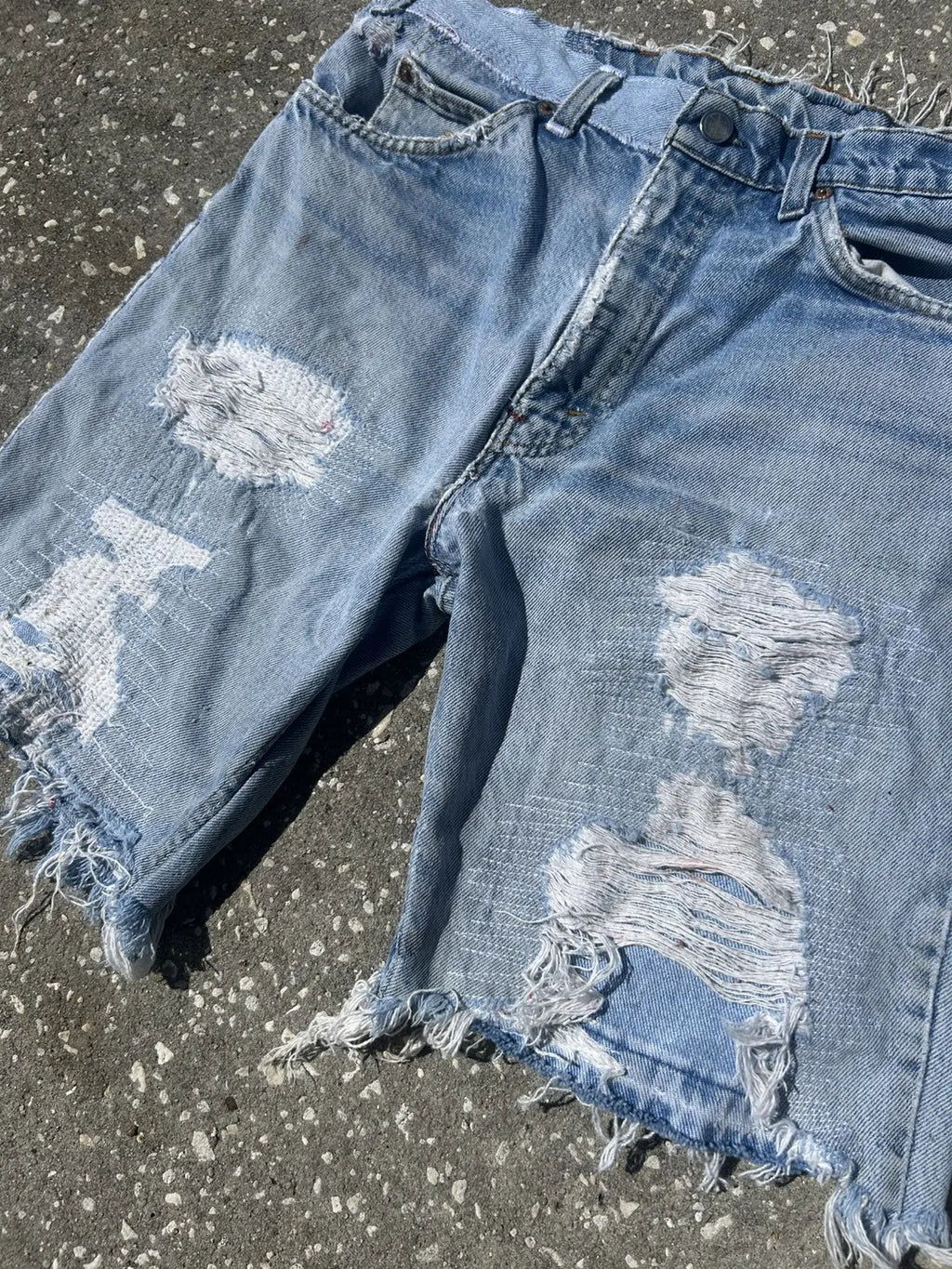 32w Repaired denim shorts