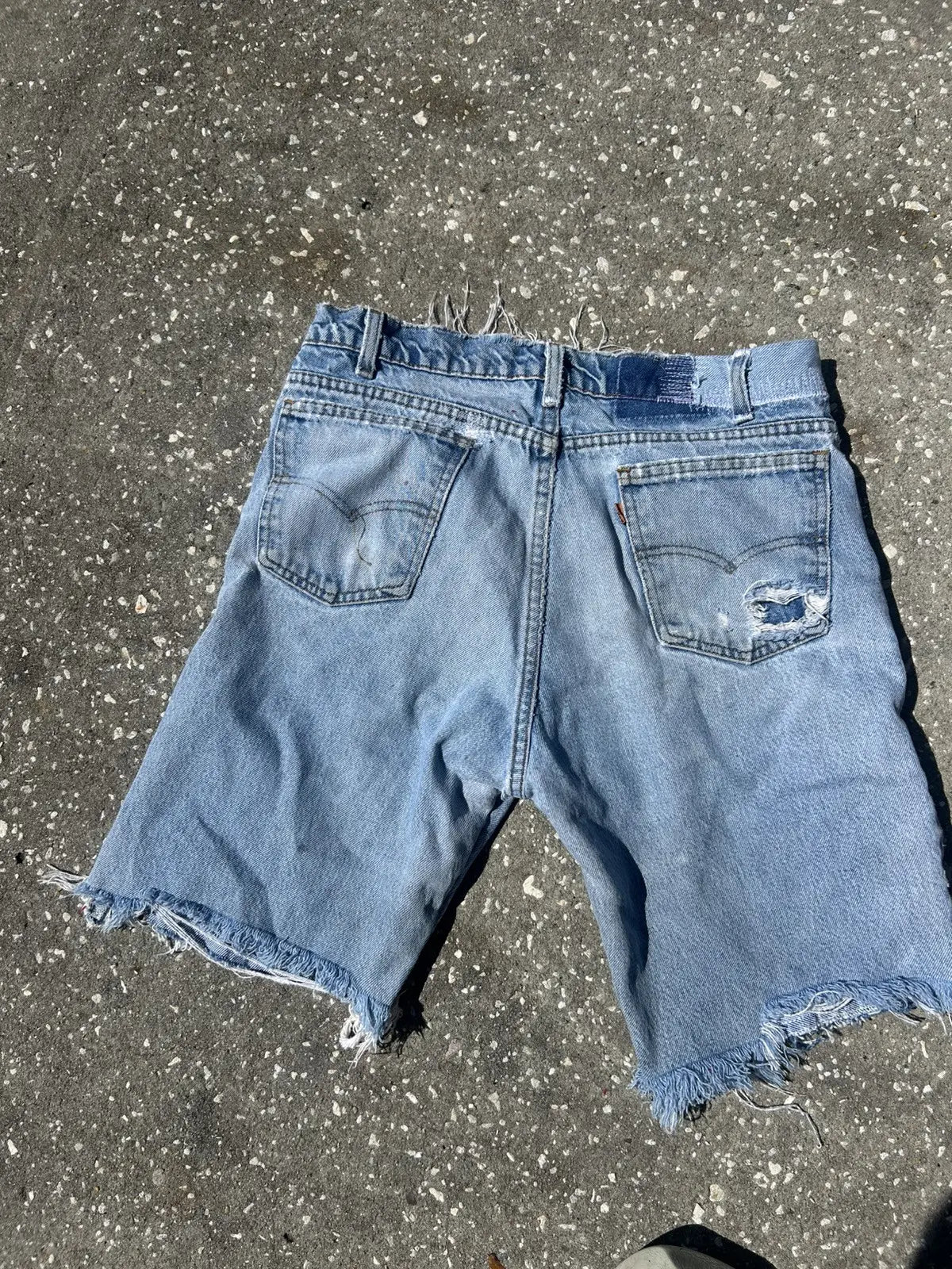32w Repaired denim shorts