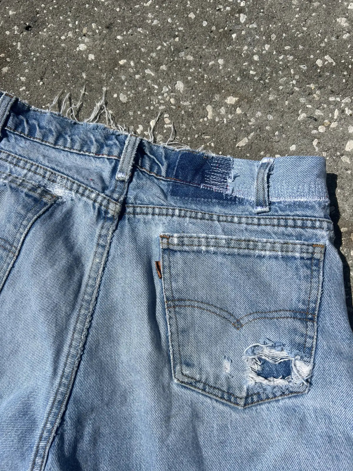 32w Repaired denim shorts