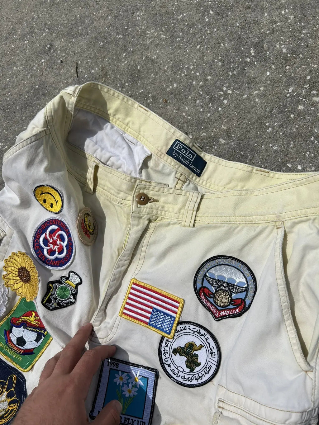 34w Polo patchwork shorts